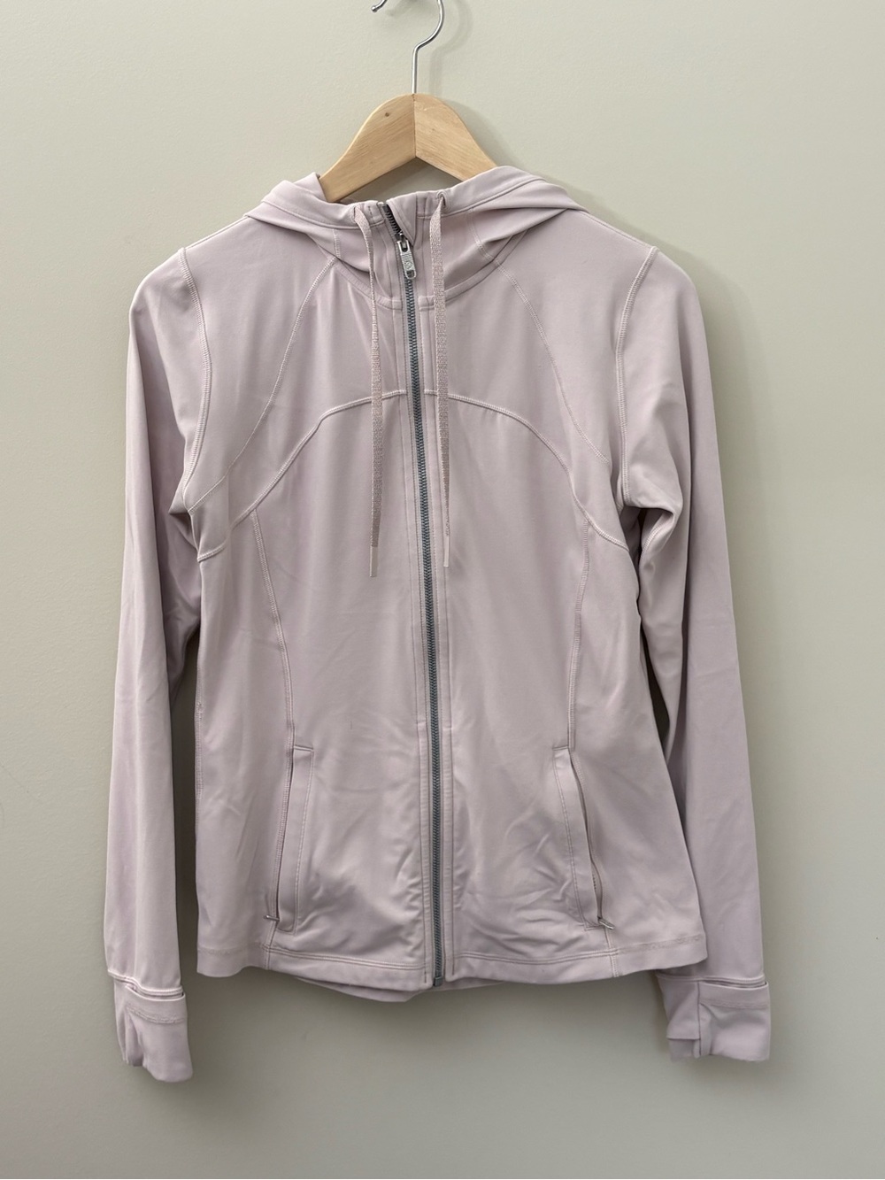 Lululemon Hooded Define Jacket Full Zip Pale Pink Size 10 See Description